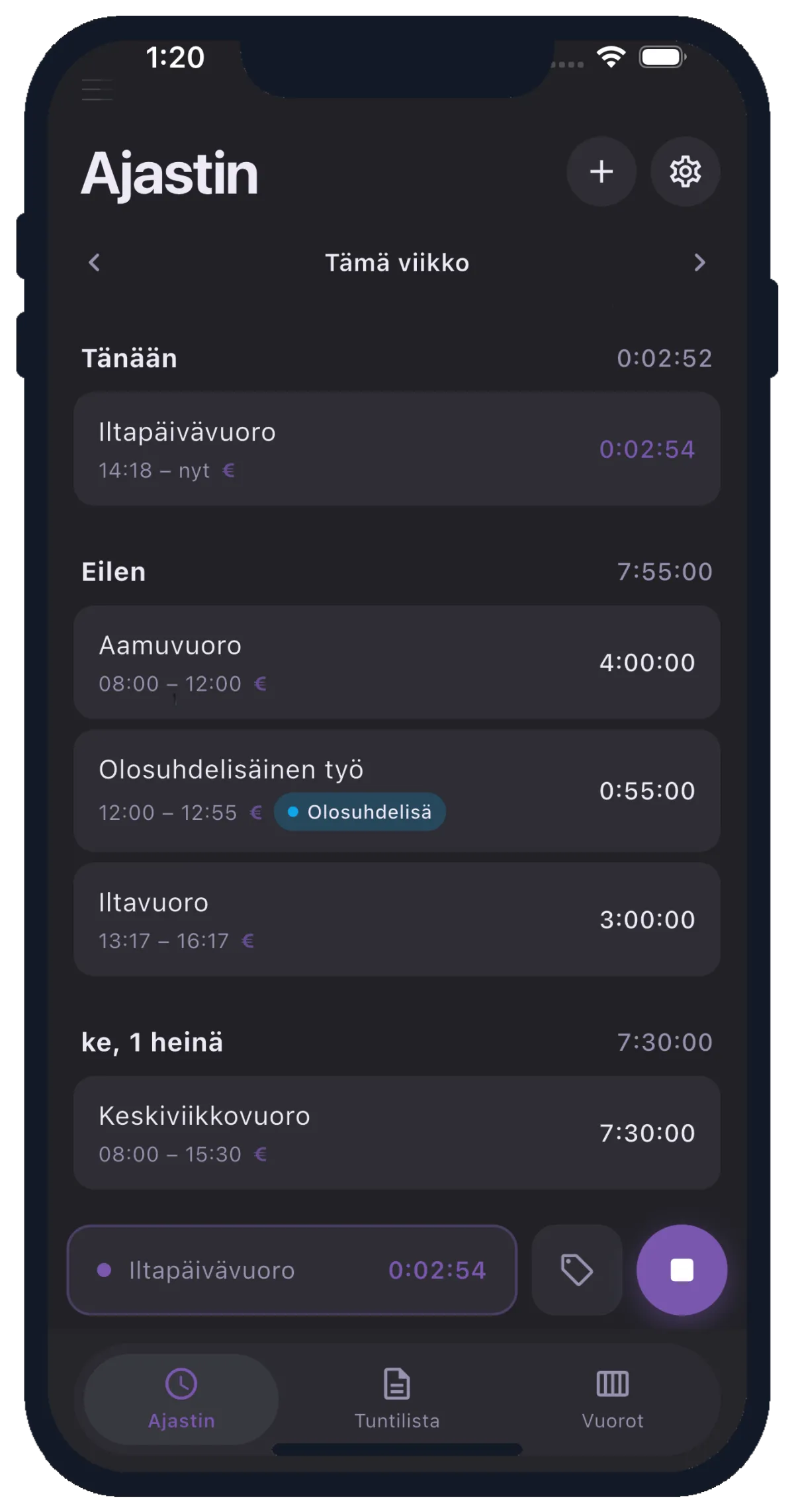 Yksityiskohtaista seurantaa myös liikkeellä ollessa, mobiiliversio ei tingi tarkkuudesta.