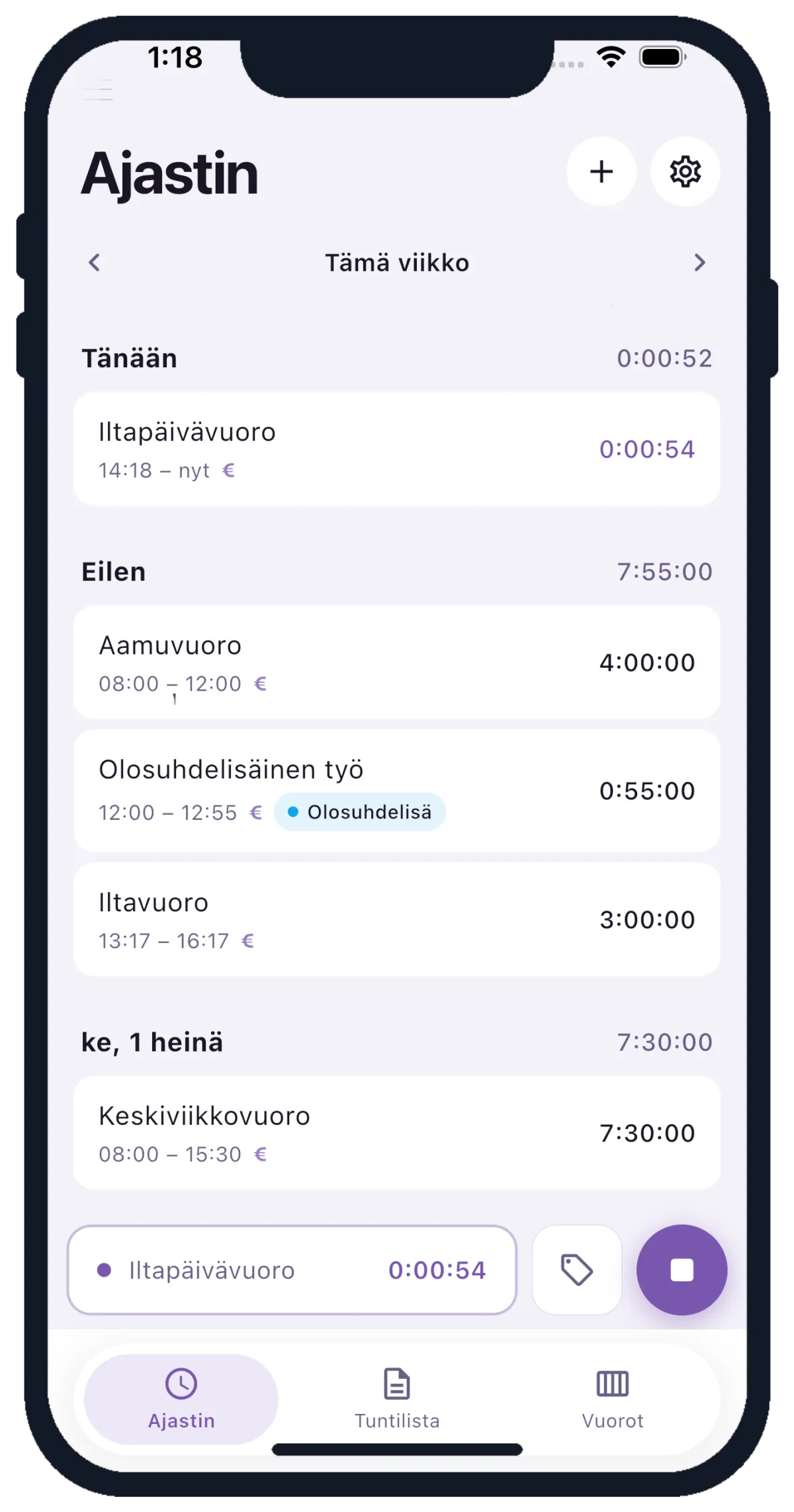 Yksityiskohtaista seurantaa myös liikkeellä ollessa, mobiiliversio ei tingi tarkkuudesta.