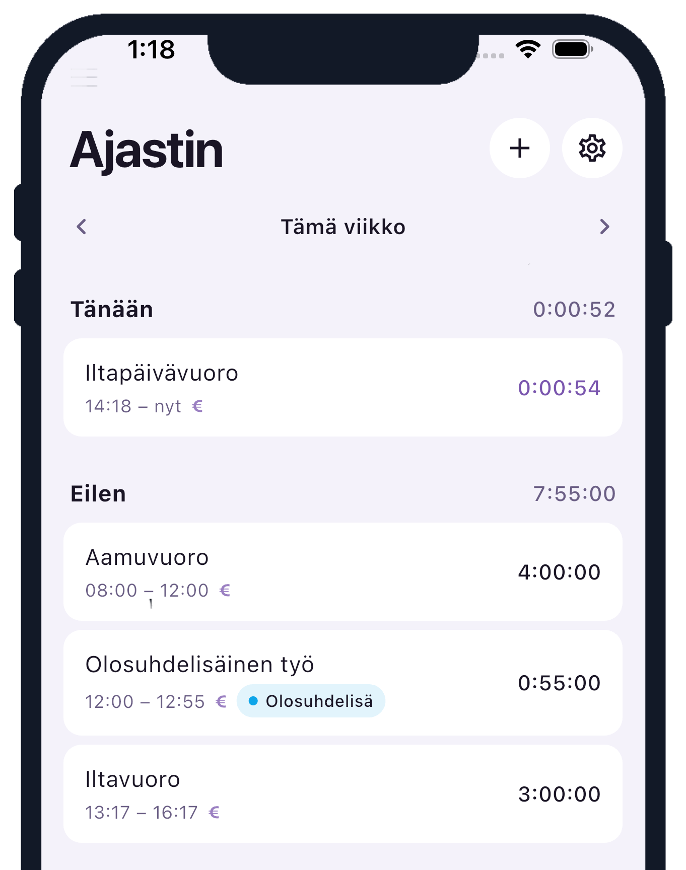 Kellota työajanseuranta sovellus